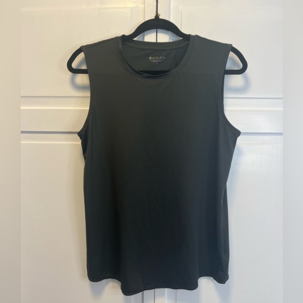 Athleta Sunlover UPF Split Back Tank Top Size Women’s Small Color Charcoal Gray